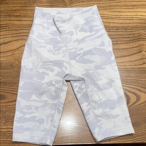 lululemon athletica Light Gray Camo Bike Shorts